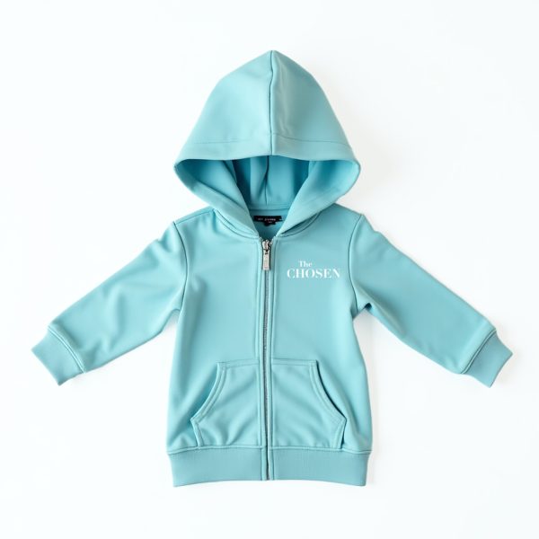 Felpa cappuccio e zip KIDS tiffany doppio logo